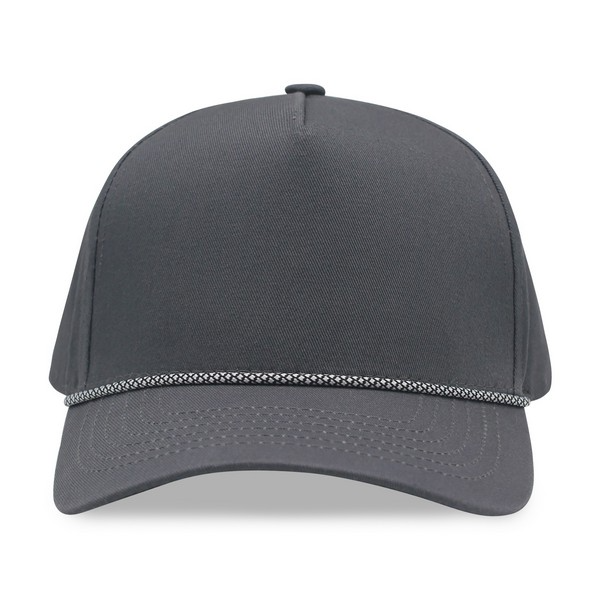 5 Panel Mid Profile Hat with Rope