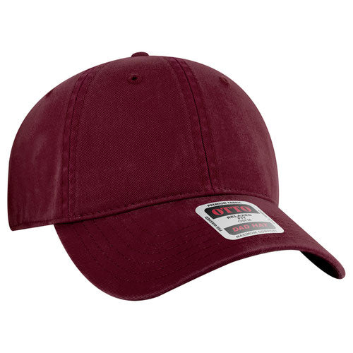 Burgundy Maroon low-profile dad hat on a solid white background.