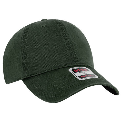 Dark Green low-profile dad hat on a solid white background.