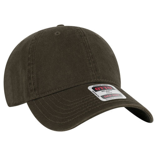 Dark Olive Green low-profile dad hat on a solid white background.