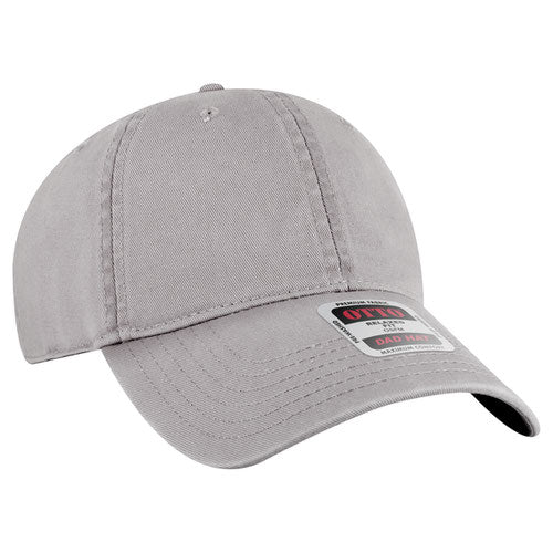Gray low-profile dad hat on a solid white background.