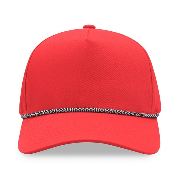 5 Panel Mid Profile Hat with Rope